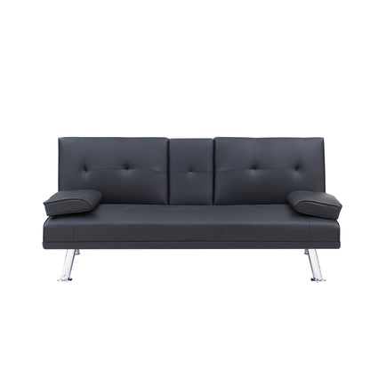 67 PU Multifunctional Double Folding Sofa Bed with Coffee Table