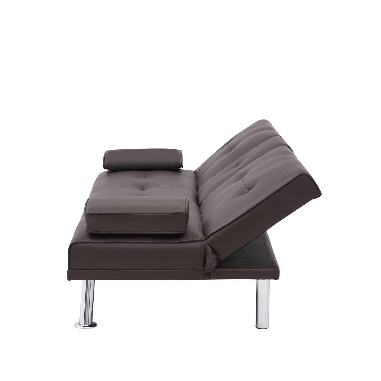 67 PU Multifunctional Double Folding Sofa Bed with Coffee Table