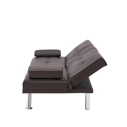 67 PU Multifunctional Double Folding Sofa Bed with Coffee Table