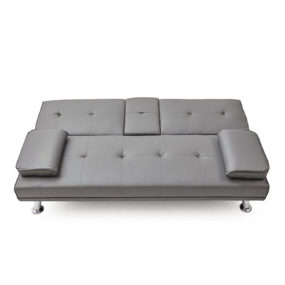 67 PU Multifunctional Double Folding Sofa Bed with Coffee Table