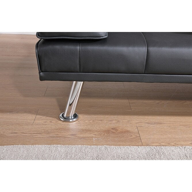 67 PU Multifunctional Double Folding Sofa Bed with Coffee Table