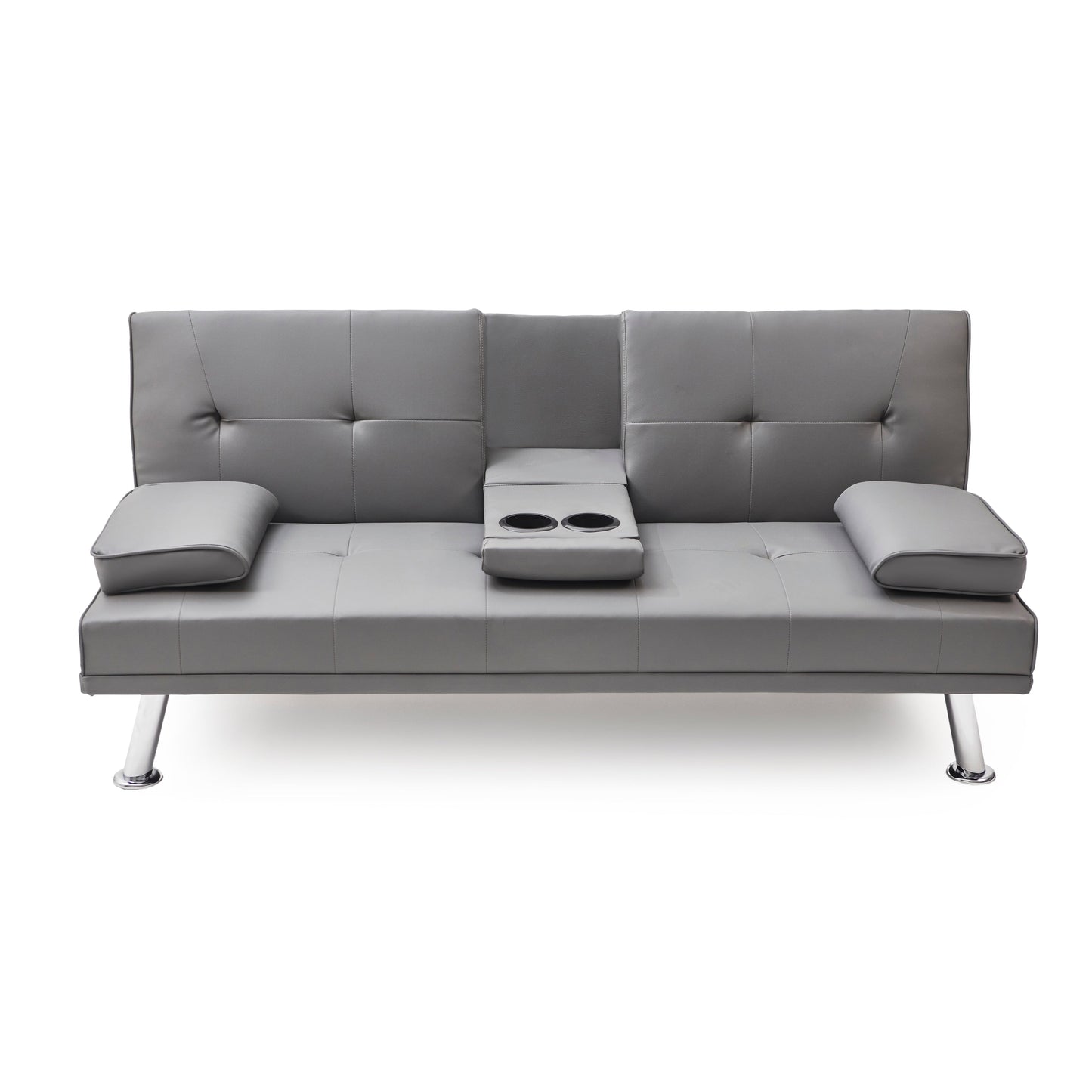 67 PU Multifunctional Double Folding Sofa Bed with Coffee Table