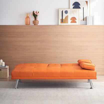 67 PU Multifunctional Double Folding Sofa Bed with Coffee Table