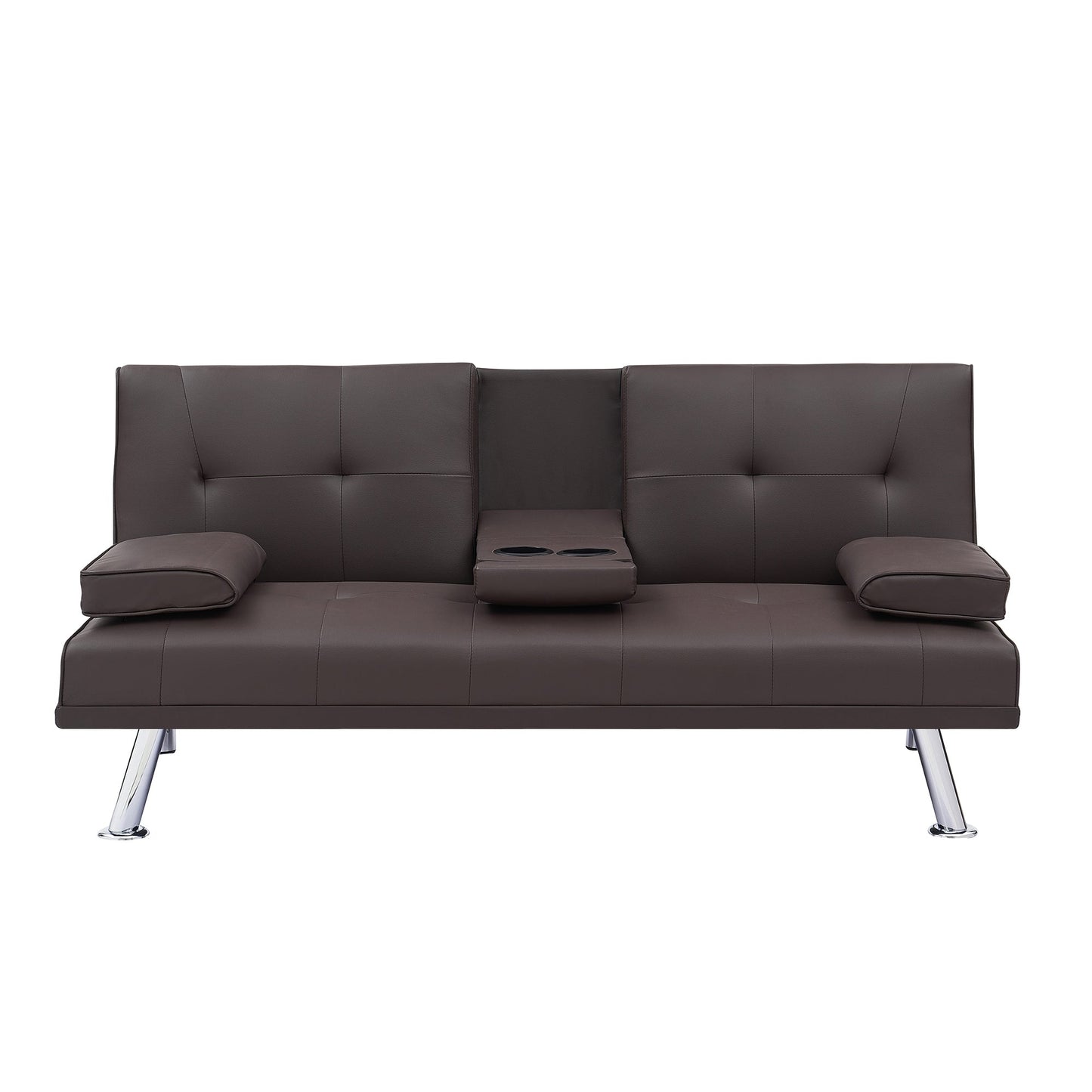 67 PU Multifunctional Double Folding Sofa Bed with Coffee Table
