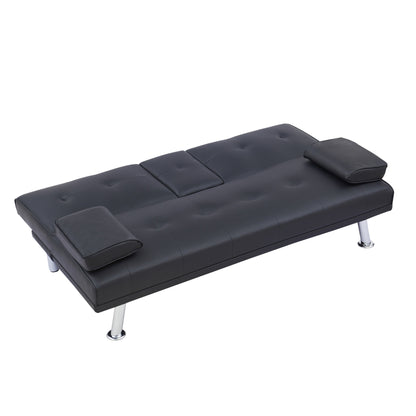 67 PU Multifunctional Double Folding Sofa Bed with Coffee Table