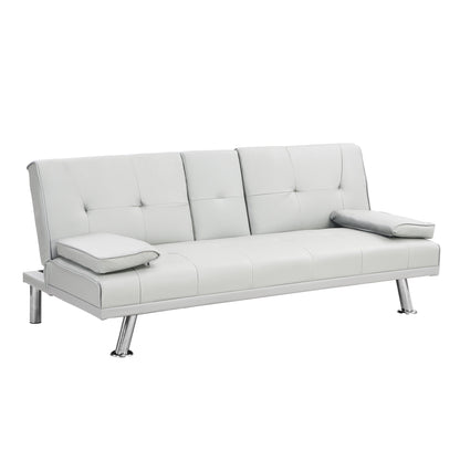 67 PU Multifunctional Double Folding Sofa Bed with Coffee Table
