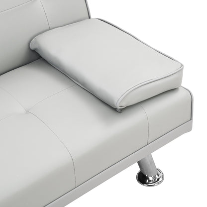 67 PU Multifunctional Double Folding Sofa Bed with Coffee Table