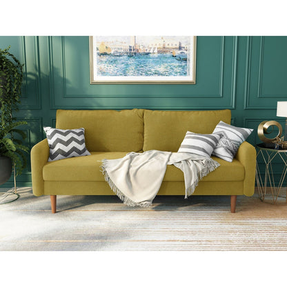 70''Velvet Square Arm Sofa