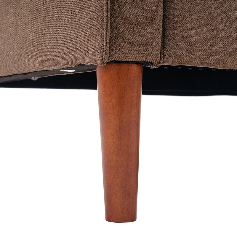 71.65 W. Linen American Armrest 3 Persons With Concubine Pedal Indoor Modular Sofa in Beige