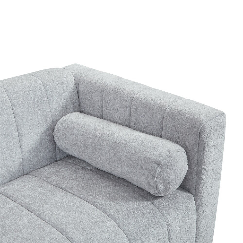 78.7 Chenille Upholstered Sofa with Legs