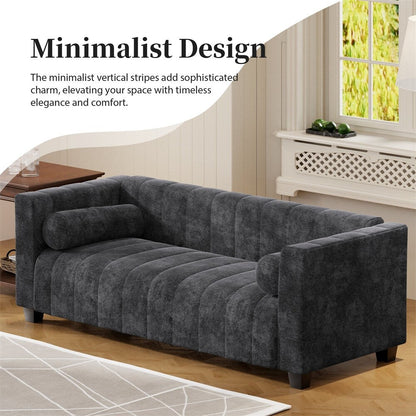 78.7 Chenille Upholstered Sofa with Legs