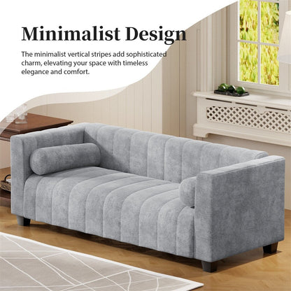 78.7 Chenille Upholstered Sofa with Legs