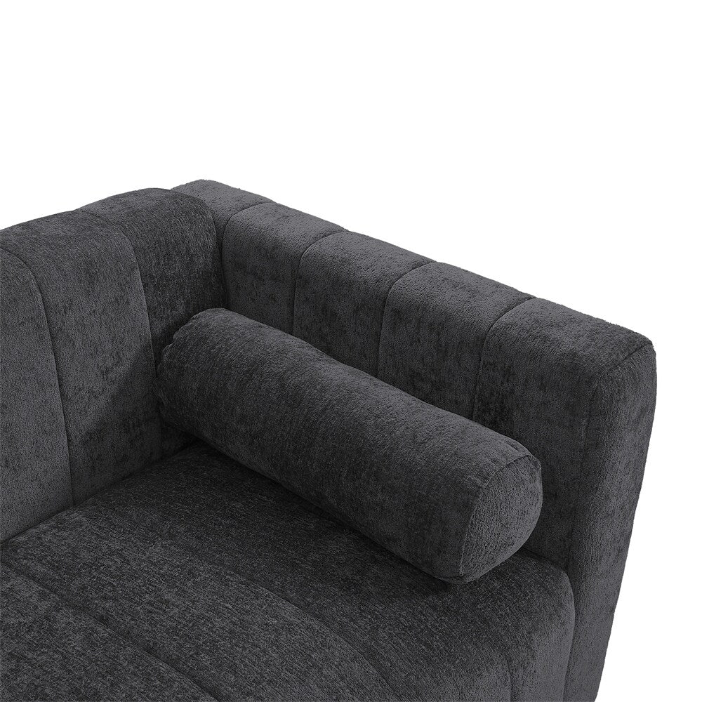 78.7 Chenille Upholstered Sofa with Legs