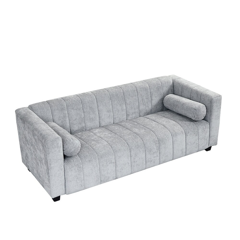 78.7 Chenille Upholstered Sofa with Legs