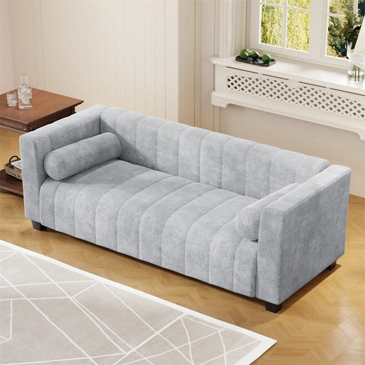78.7 Chenille Upholstered Sofa with Legs