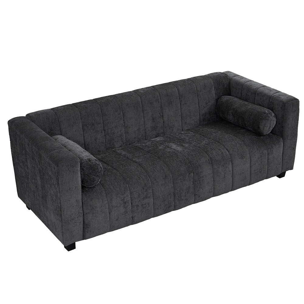 78.7 Chenille Upholstered Sofa with Legs