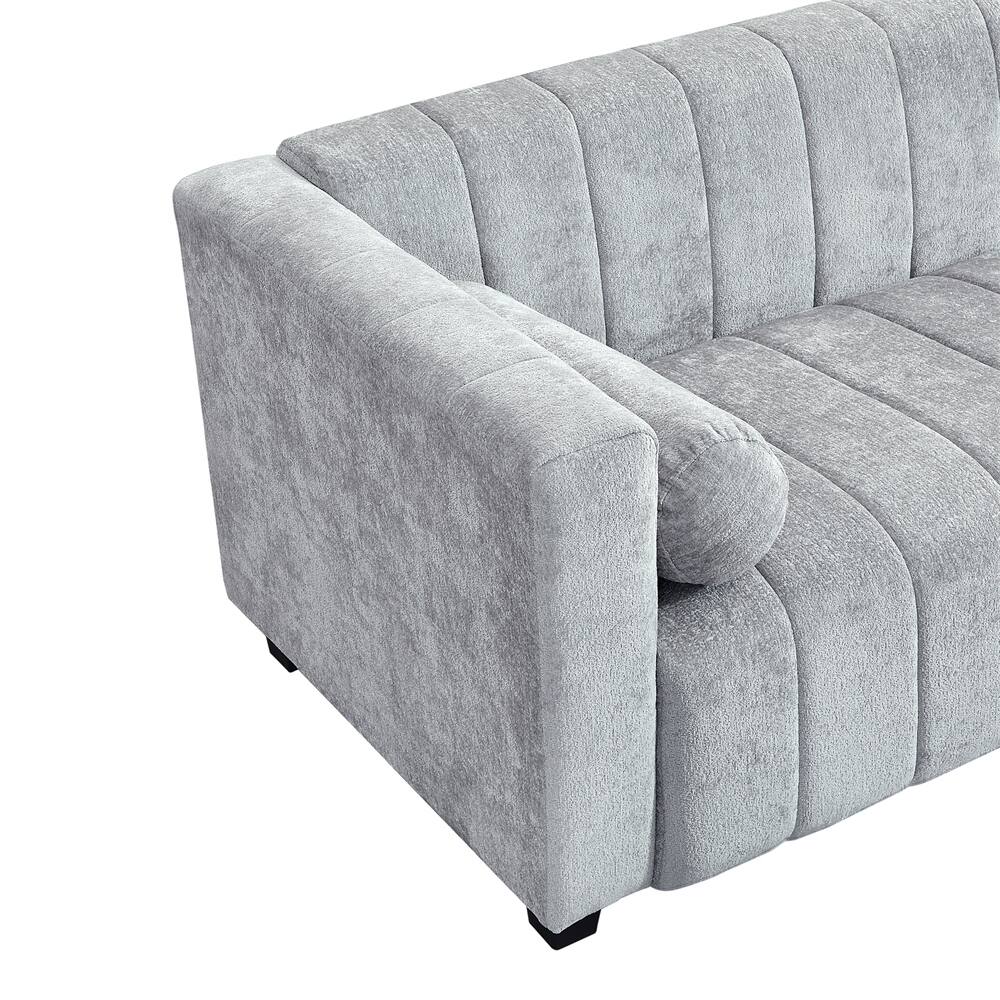 78.7 Chenille Upholstered Sofa with Legs