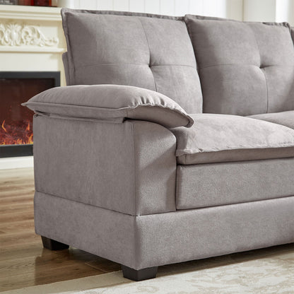 82.28 Inches L Shape Sectional Sofa with Cloud Seats for Living Room