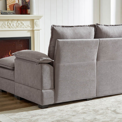 82.28 Inches L Shape Sectional Sofa with Cloud Seats for Living Room