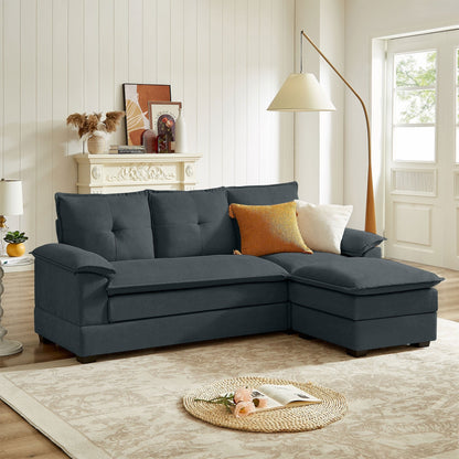 82.28 Inches L Shape Sectional Sofa with Cloud Seats for Living Room