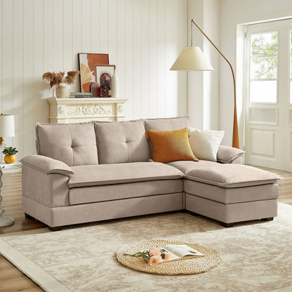 82.28 Inches L Shape Sectional Sofa with Cloud Seats for Living Room