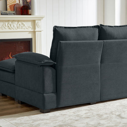 82.28 Inches L Shape Sectional Sofa with Cloud Seats for Living Room