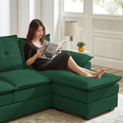 82.28 Inches L Shape Sectional Sofa with Cloud Seats for Living Room