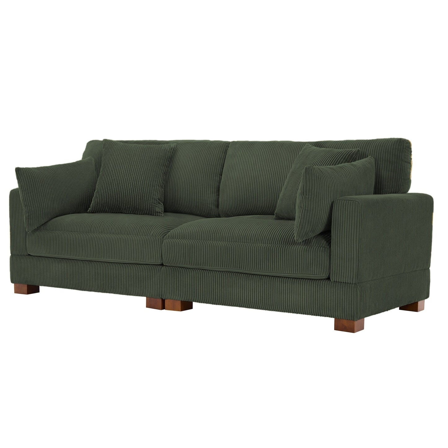 84.5â³W Modern Corduroy Couch Modular Sofa