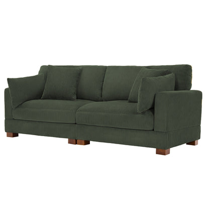 84.5â³W Modern Corduroy Couch Modular Sofa