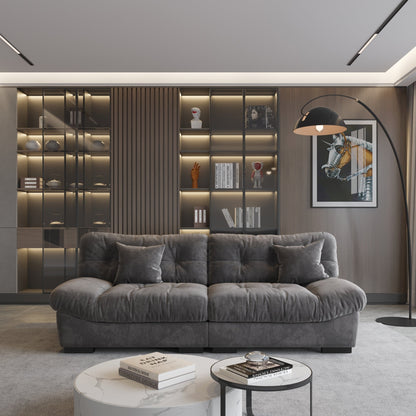 89 Fluffy Cloud Couches Sectional, Modern Minimalist Sofas With Two Pillows