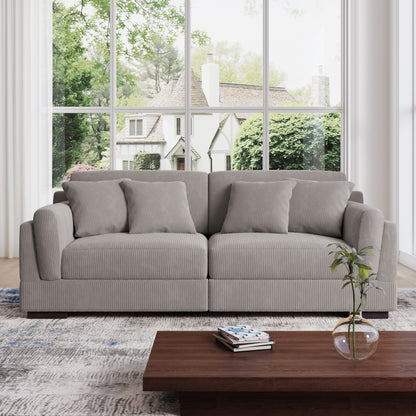 90 Loveseat Sofa Modern and Cozy Corduroy Couch