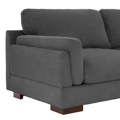 90 Loveseat Sofa Modern and Cozy Corduroy Couch