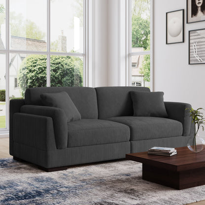 90 Loveseat Sofa Modern and Cozy Corduroy Couch