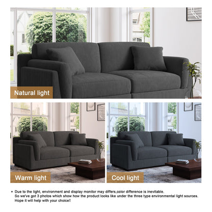 90 Loveseat Sofa Modern and Cozy Corduroy Couch