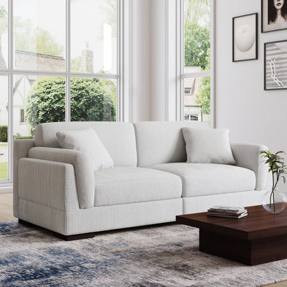 90 Loveseat Sofa Modern and Cozy Corduroy Couch