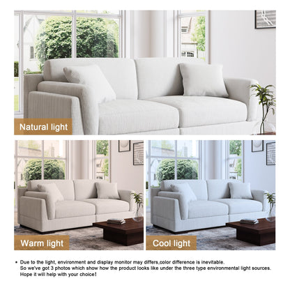 90 Loveseat Sofa Modern and Cozy Corduroy Couch