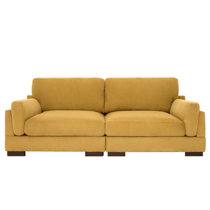 90 Loveseat Sofa Modern and Cozy Corduroy Couch