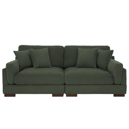90 Loveseat Sofa Modern and Cozy Corduroy Couch