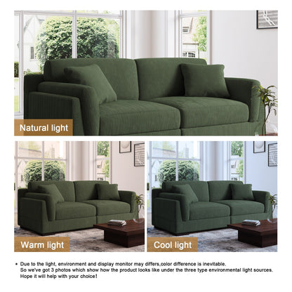 90 Loveseat Sofa Modern and Cozy Corduroy Couch