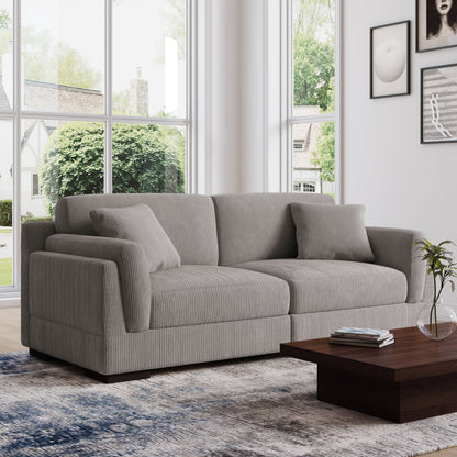 90 Loveseat Sofa Modern and Cozy Corduroy Couch