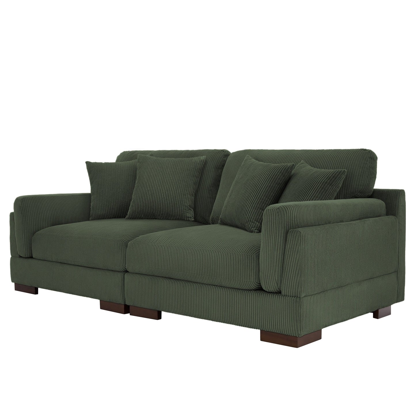 90 Loveseat Sofa Modern and Cozy Corduroy Couch