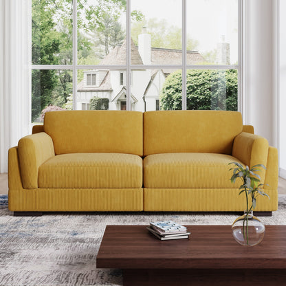 90 Loveseat Sofa Modern and Cozy Corduroy Couch