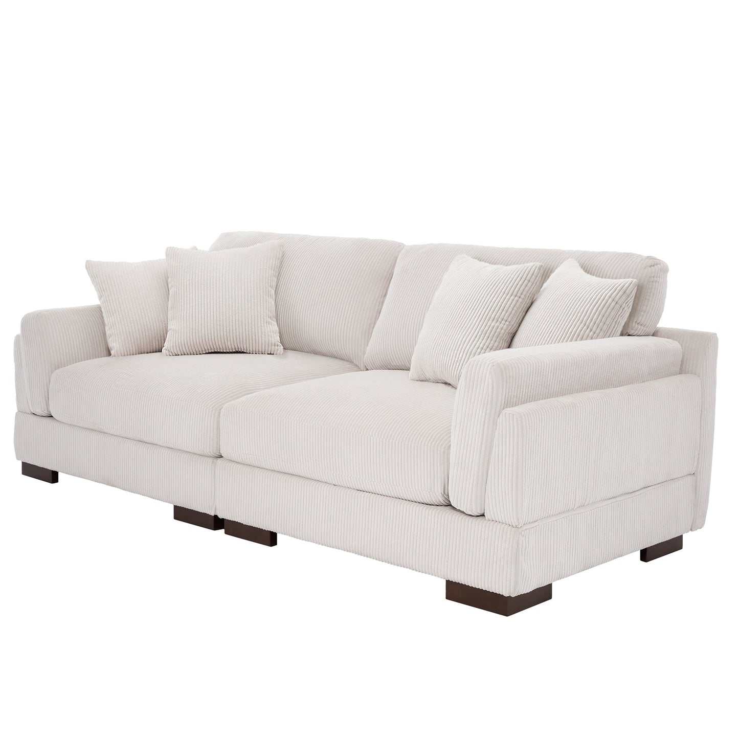 90 Loveseat Sofa Modern and Cozy Corduroy Couch