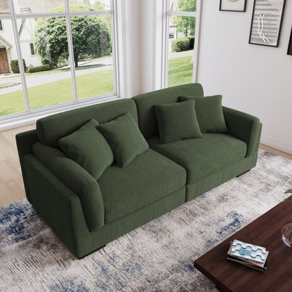 90 Loveseat Sofa Modern and Cozy Corduroy Couch