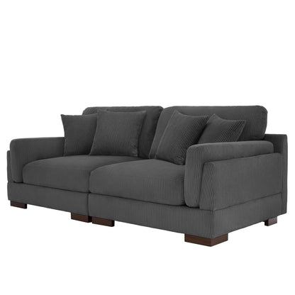 90 Loveseat Sofa Modern and Cozy Corduroy Couch