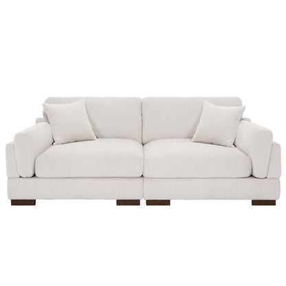 90 Loveseat Sofa Modern and Cozy Corduroy Couch