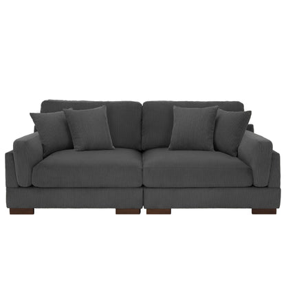 90 Loveseat Sofa Modern and Cozy Corduroy Couch