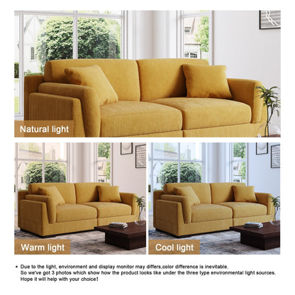 90 Loveseat Sofa Modern and Cozy Corduroy Couch