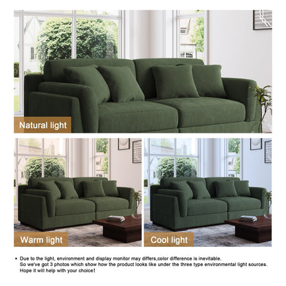 90 Loveseat Sofa Modern and Cozy Corduroy Couch