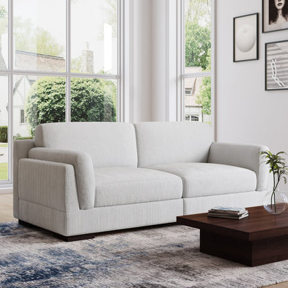 90 Loveseat Sofa Modern and Cozy Corduroy Couch
